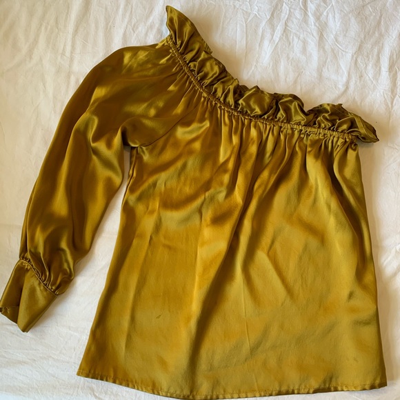 Leona One Shoulder Silk top - Picture 1 of 4